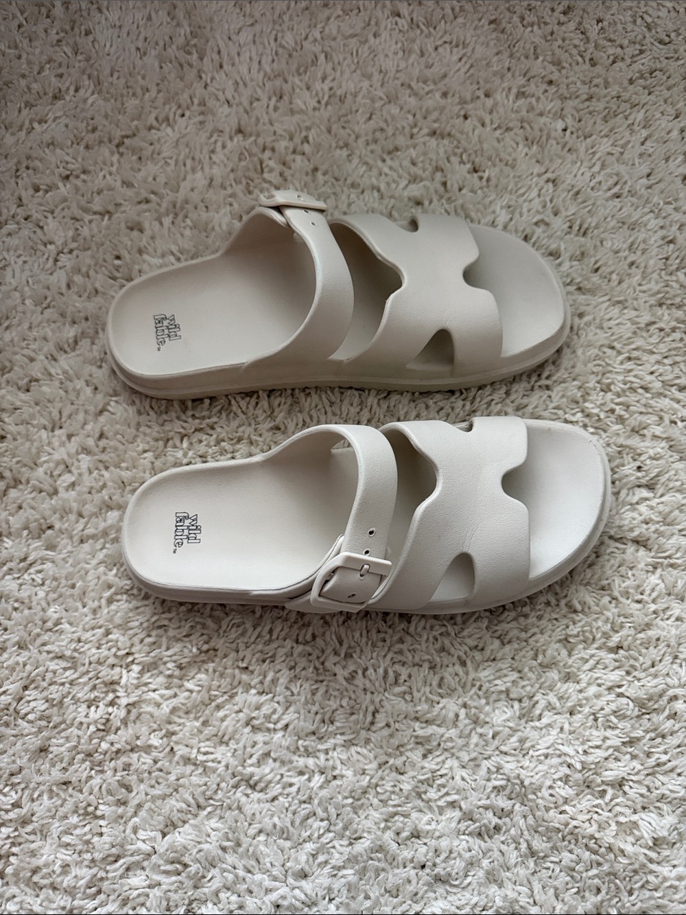 wild fable Cream Slide Buckle Sandals - Picture 2 of 6